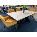 Стол обеденный SIGNAL WESTIN III Ceramic 160 белый/черный матовый 160-240/90